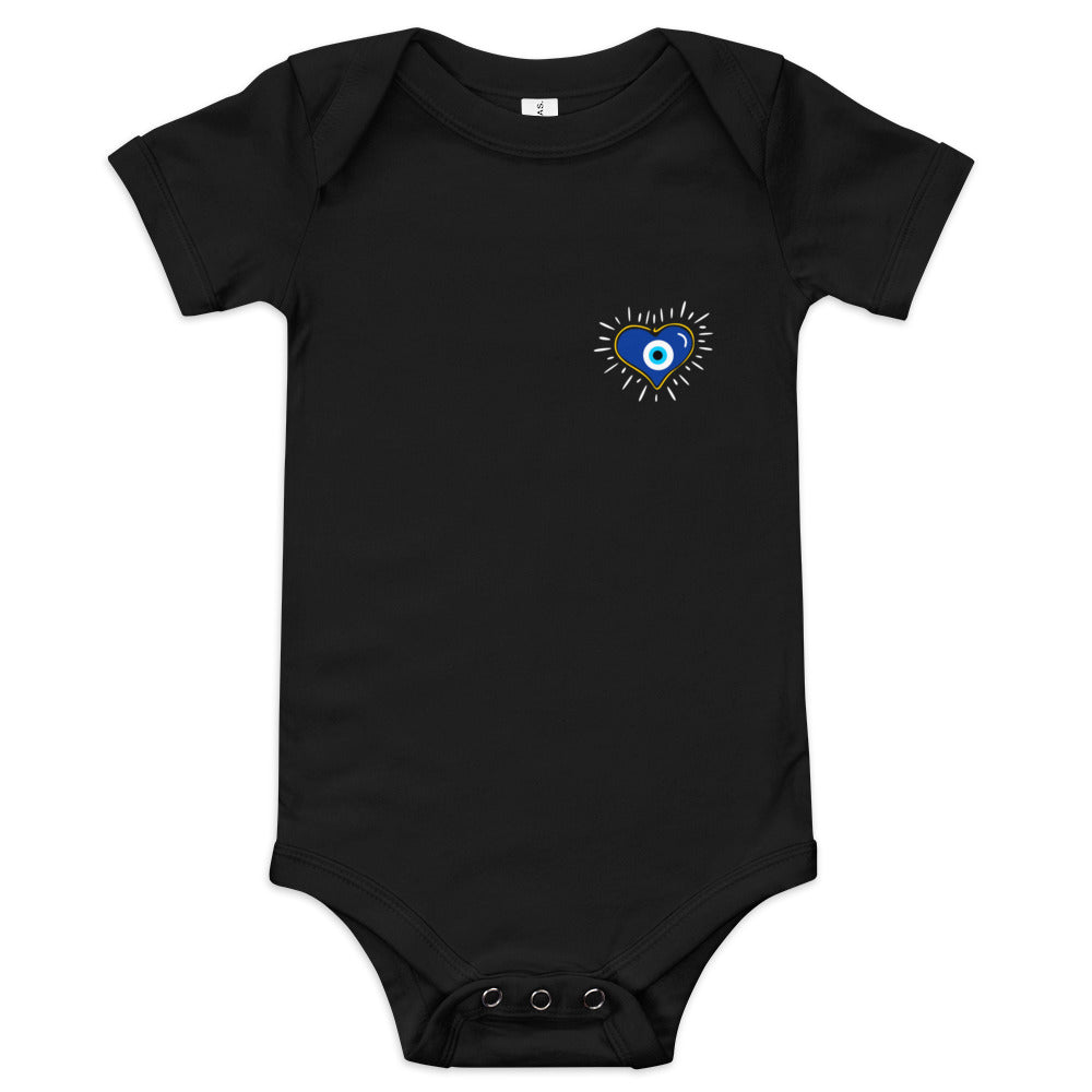 Evil Eye Heart Minimalist - Baby One Piece