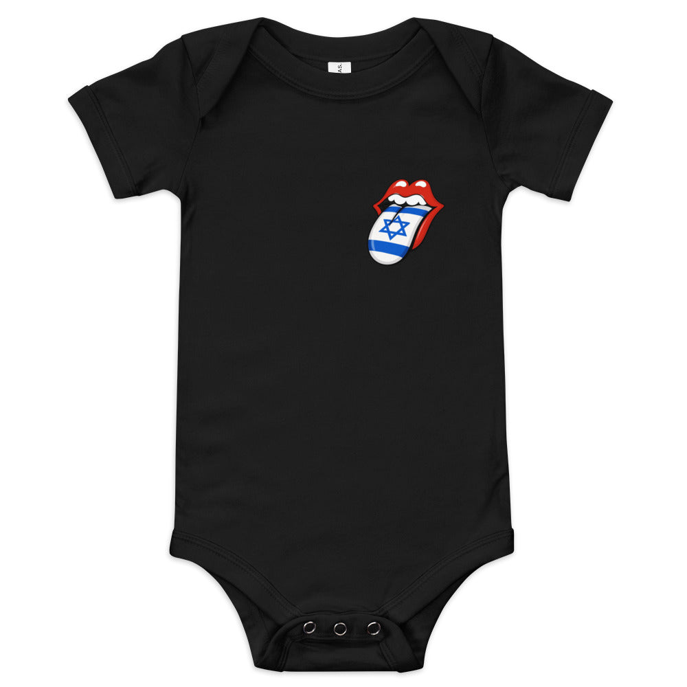 Israel Flag Tongue - Baby One Piece