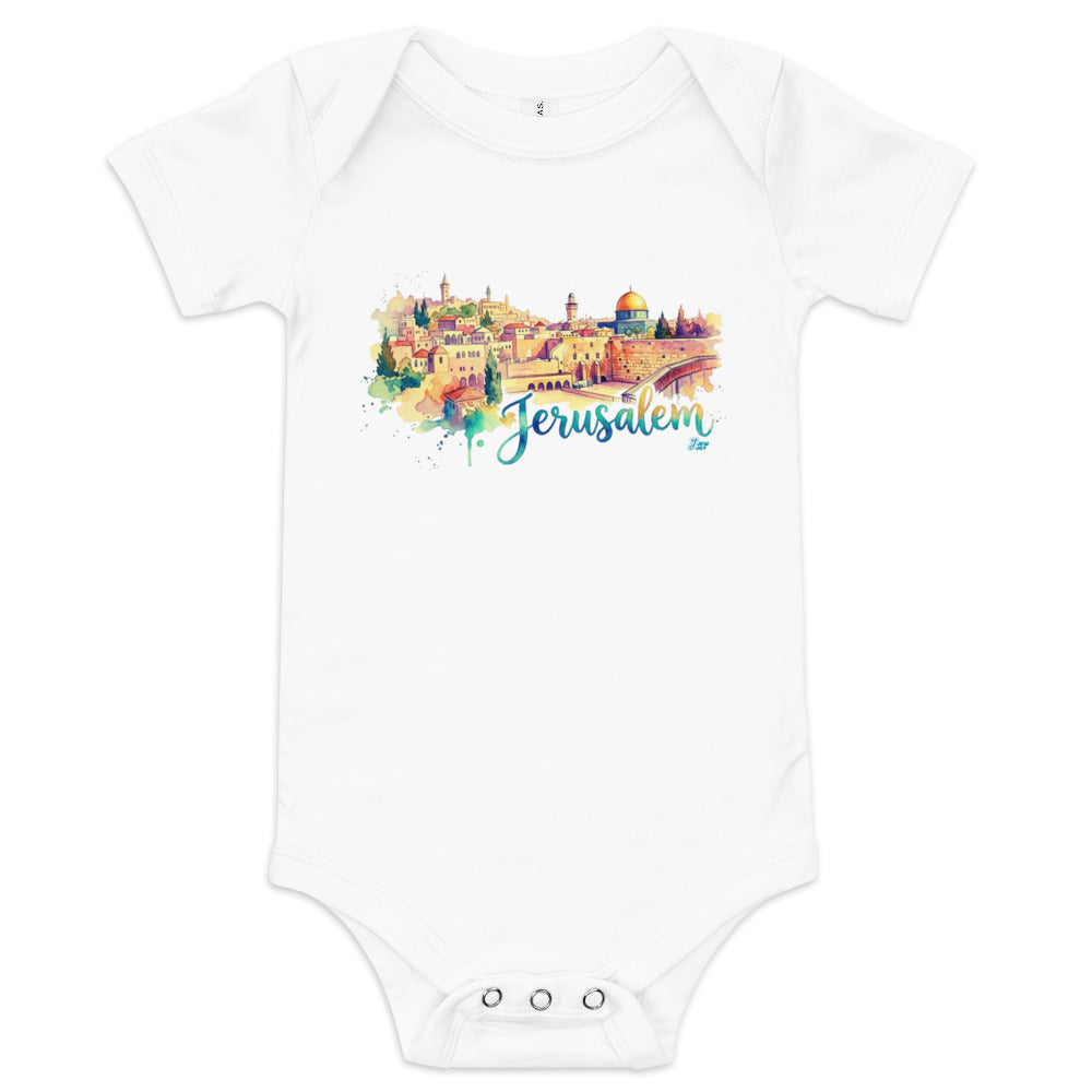Jerusalem Watercolor - Baby One Piece
