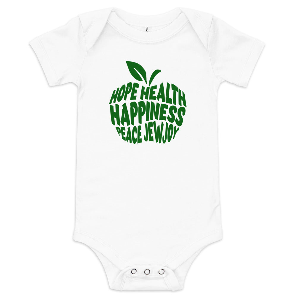 Hope Health Happiness Apple - Baby One Piece