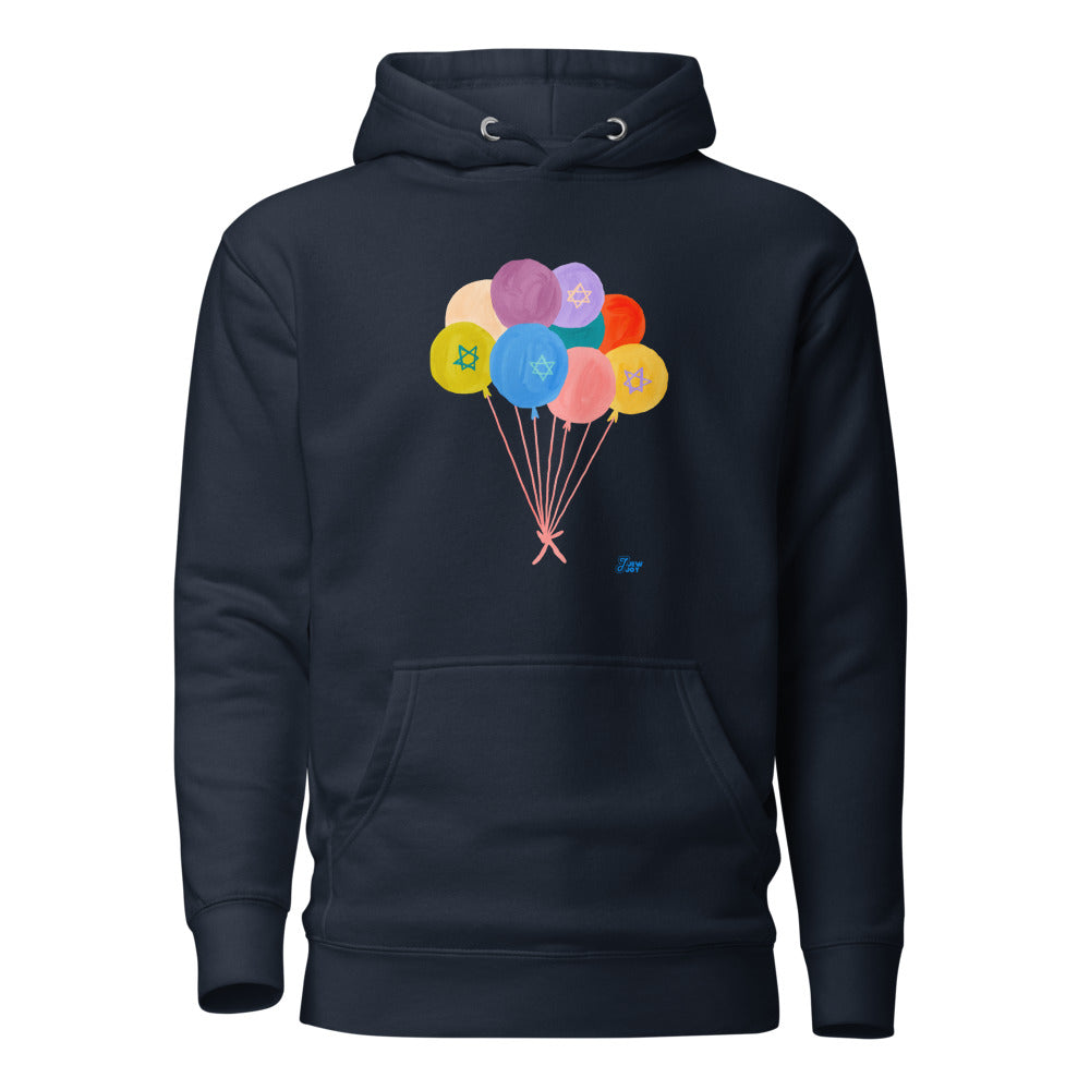 Star of David Balloons - Premium Pullover Hoodie