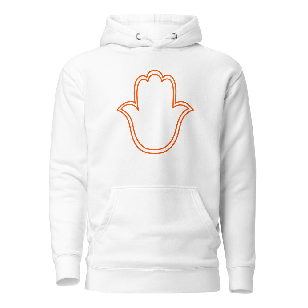 Hamsa Outline - Premium Pullover Hoodie