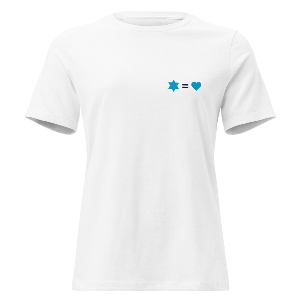 Star of David Equals Love - Women's T-shirt