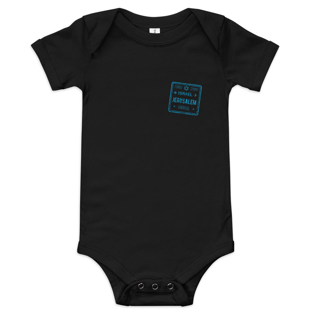 Jerusalem Passport Stamp - Baby One Piece