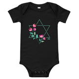 Star of David Flowers - Baby One Piece