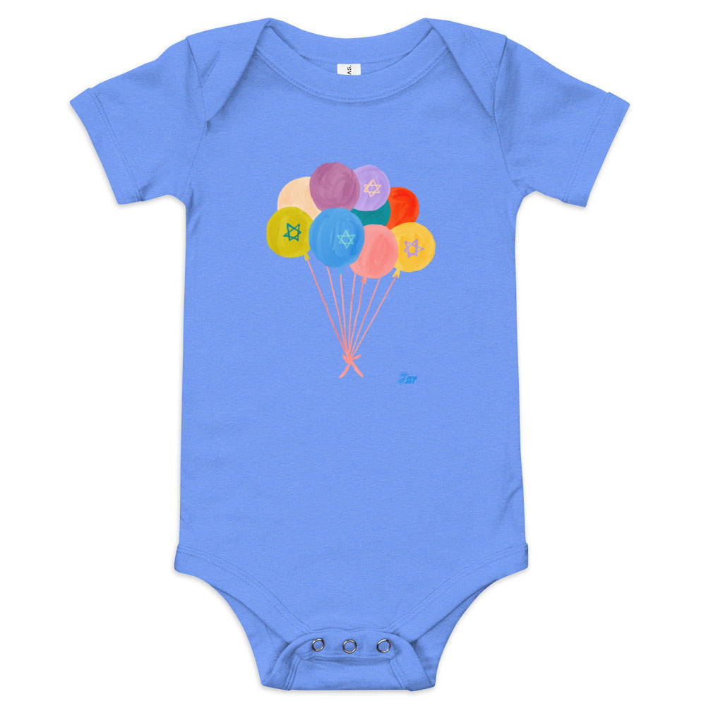 Star of David Balloons - Baby One Piece