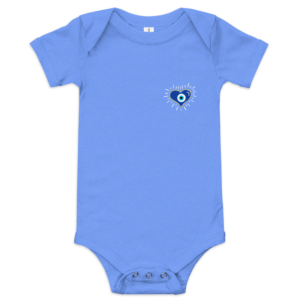 Evil Eye Heart Minimalist - Baby One Piece