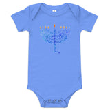 Watercolor Hanukkah Menorah - Baby One Piece