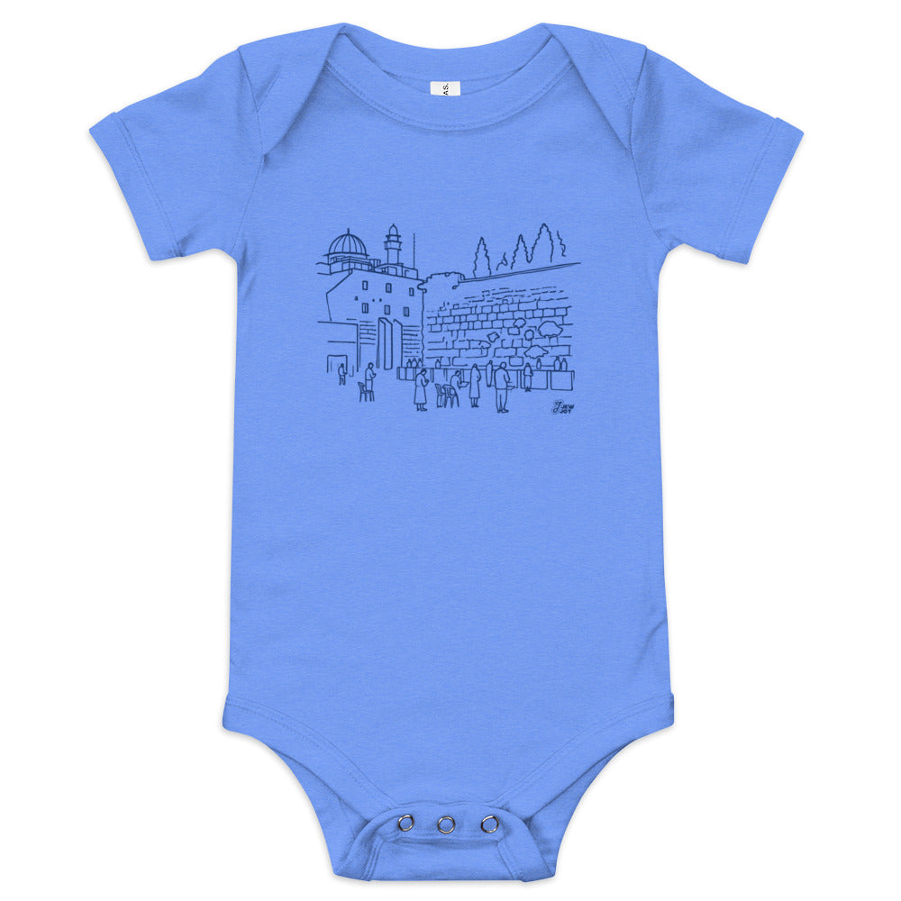 Western Wall Sketch - Baby One Piece