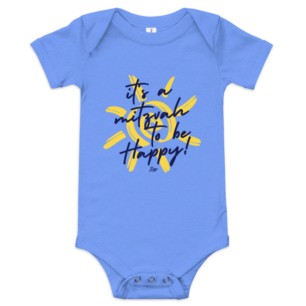 It's a Mitzvah to Be Happy - Baby One Piece
