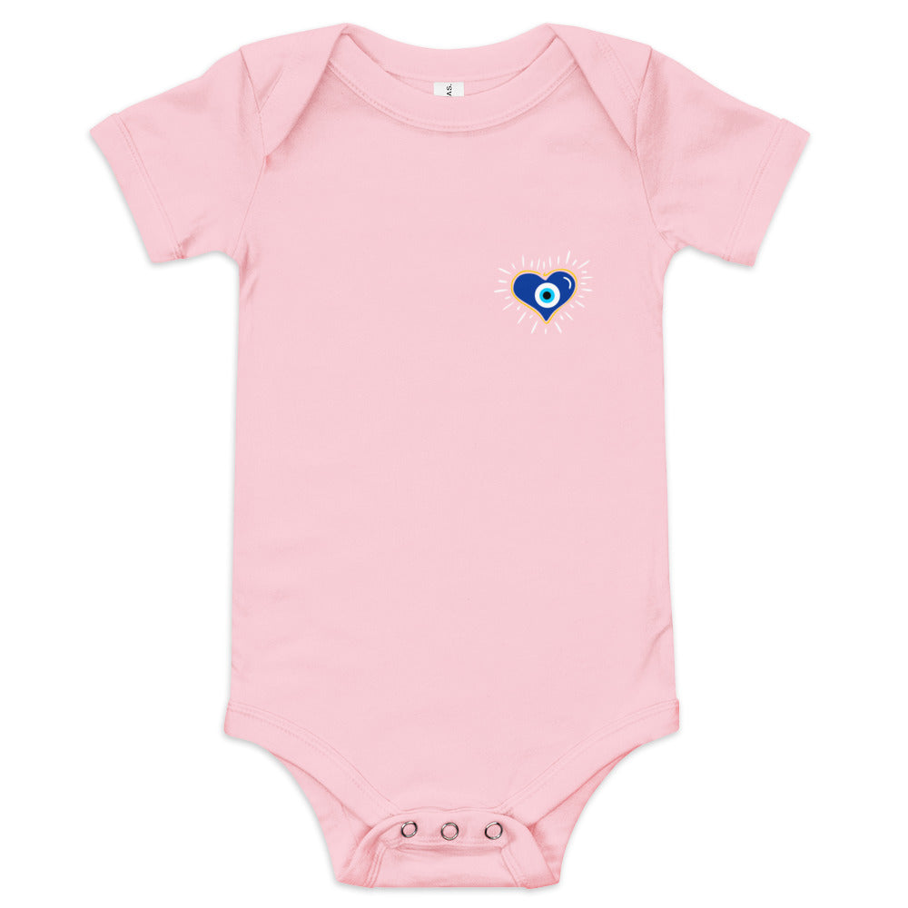 Evil Eye Heart Minimalist - Baby One Piece