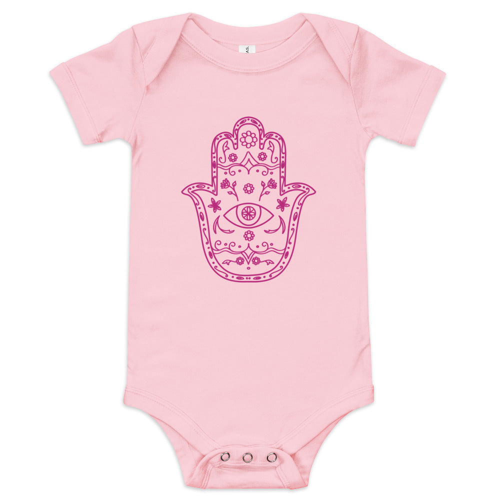Hamsa Floral - Baby One Piece