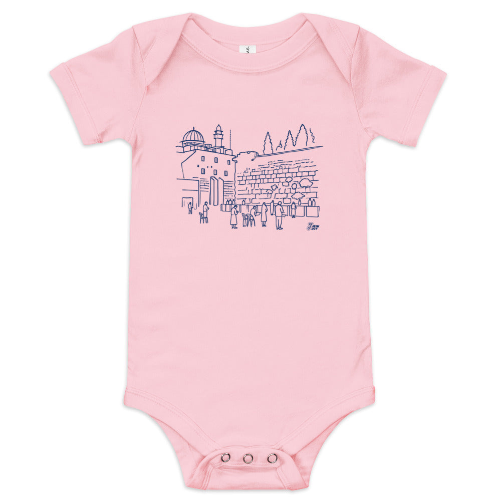 Western Wall Sketch - Baby One Piece