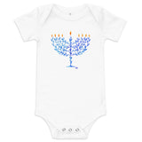 Watercolor Hanukkah Menorah - Baby One Piece