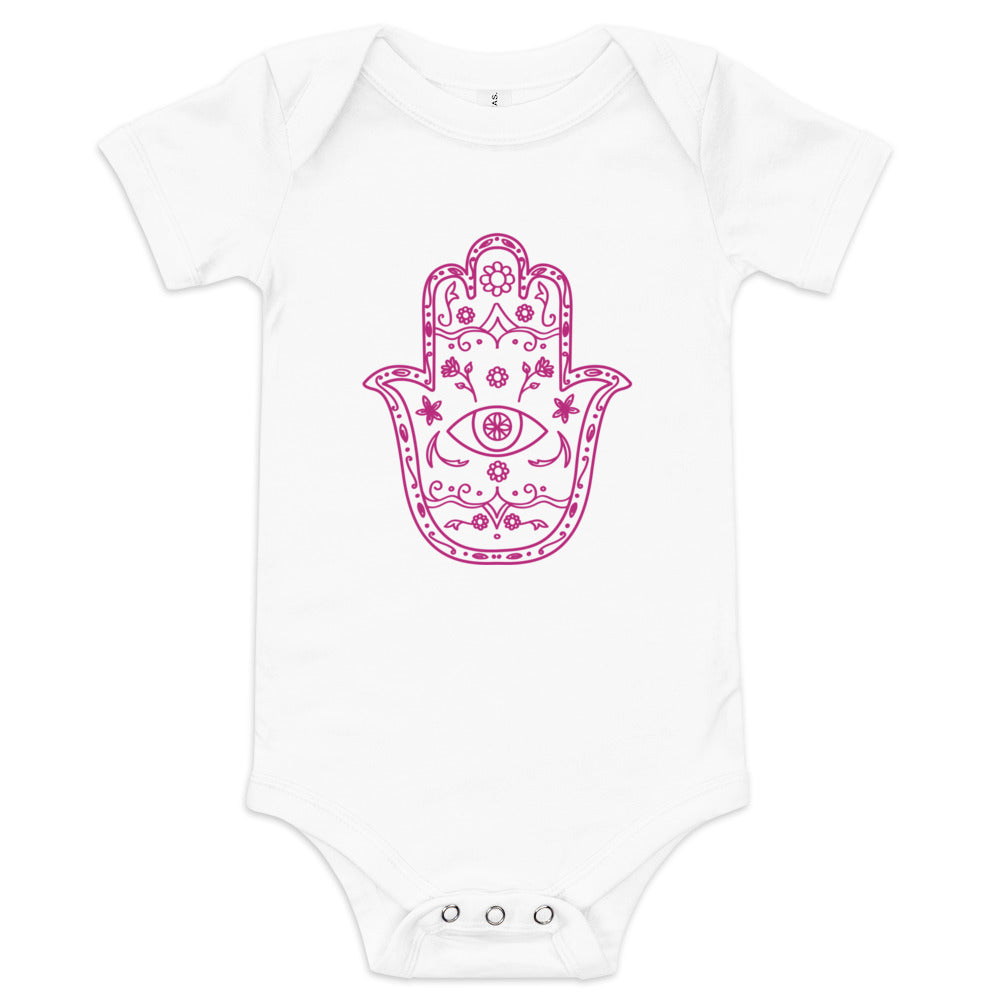 Hamsa Floral - Baby One Piece