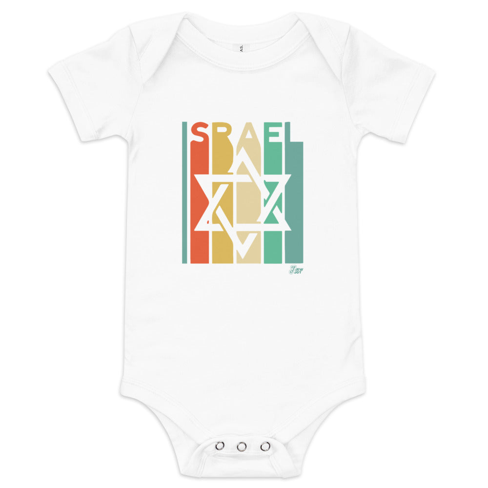 Israel Retro Stripes - Baby One Piece