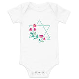 Star of David Flowers - Baby One Piece