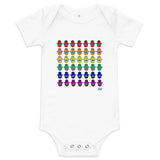 Rainbow Hamsa Grid - Baby One Piece