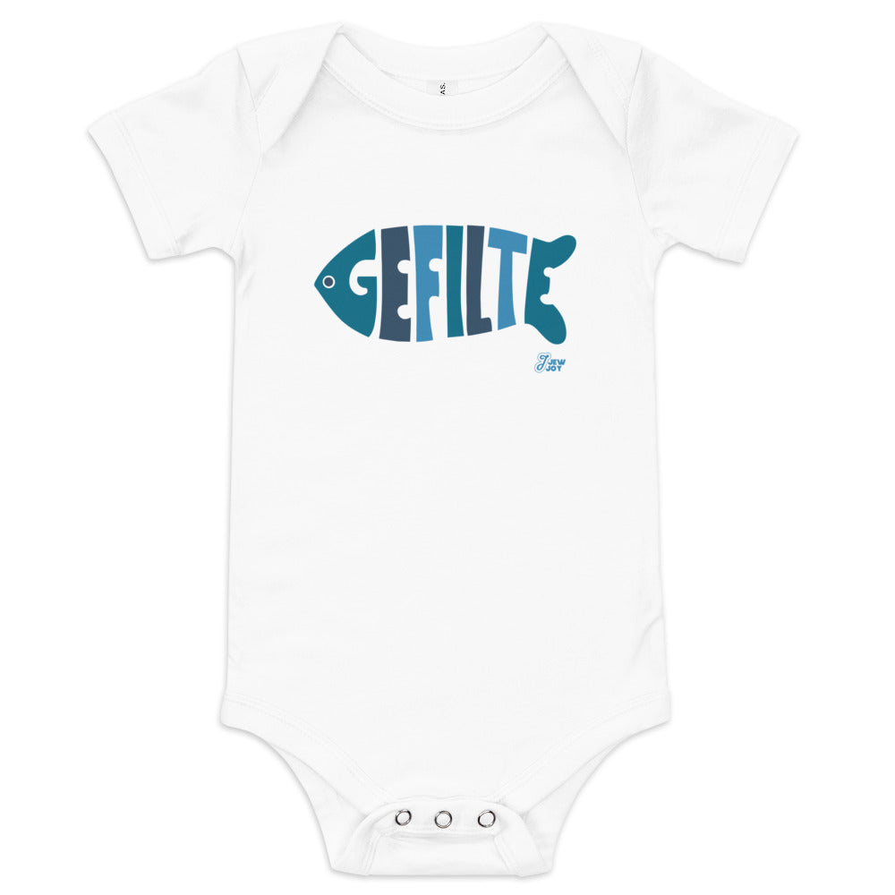Gefilte Fish Blue - Baby One Piece
