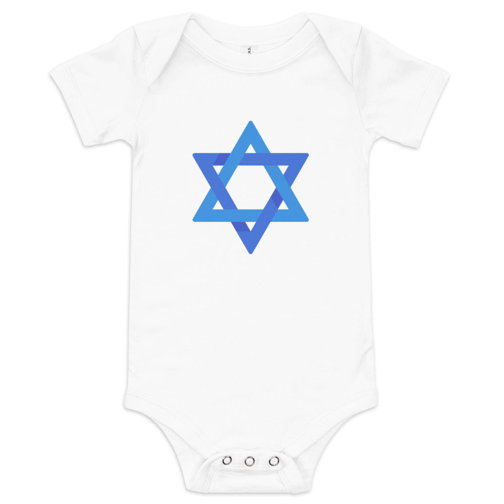 Star of David Blue - Baby One Piece