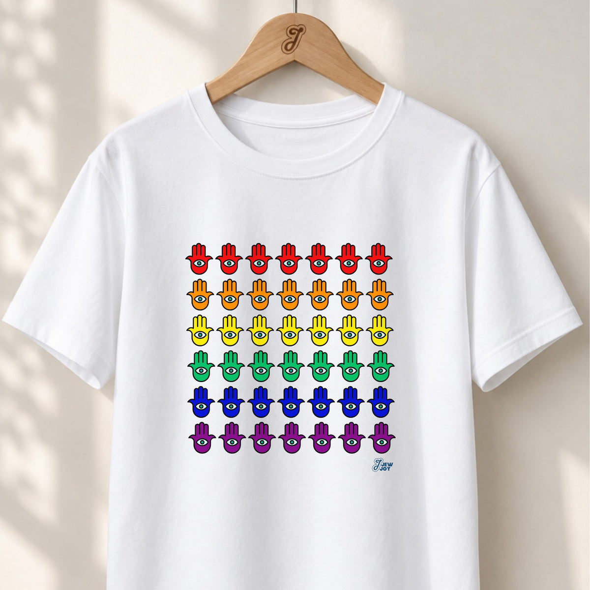 Rainbow Hamsa Grid - Unisex T-shirt