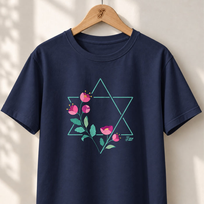 Star of David Flowers - Unisex T-shirt