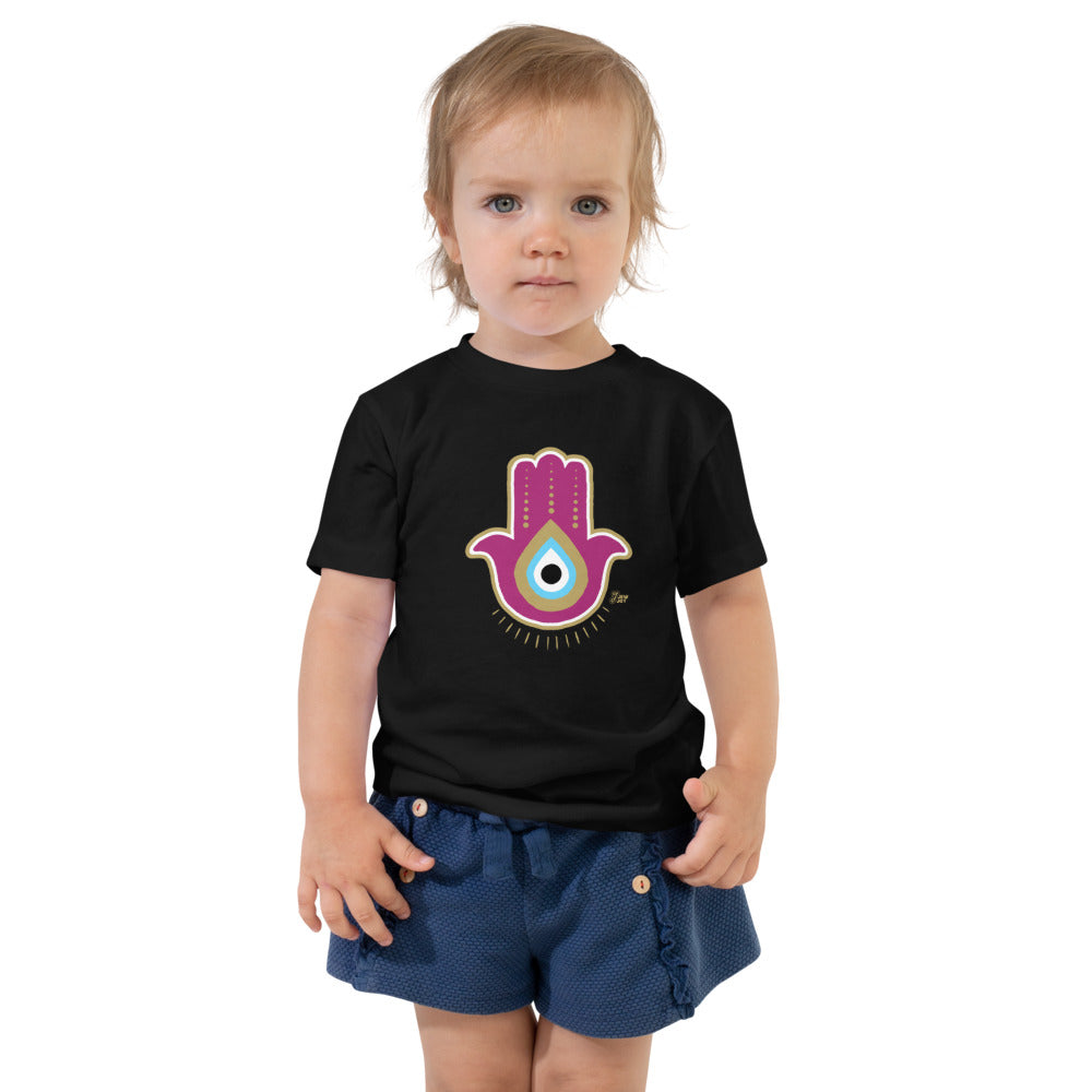 Magenta Hamsa Evil Eye - Toddler T-shirt
