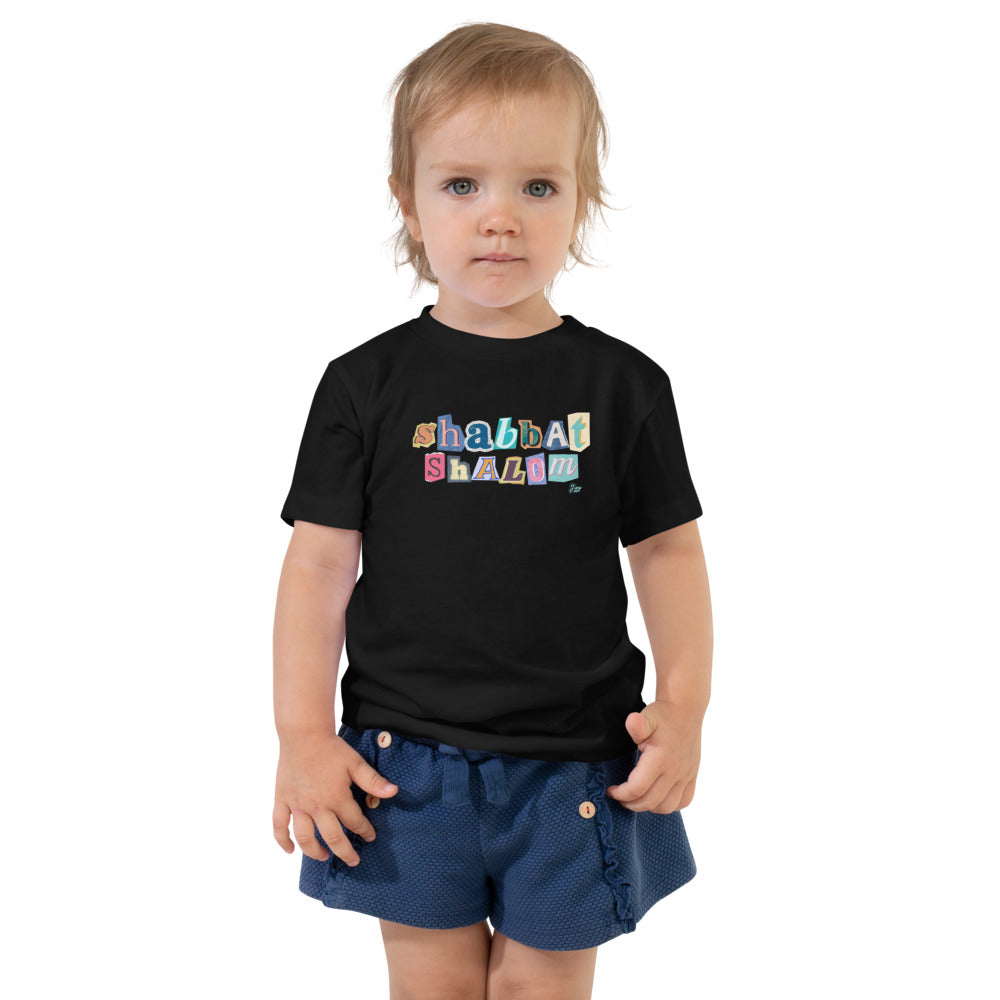 Shabbat Shalom Ransom Letters - Toddler T-shirt