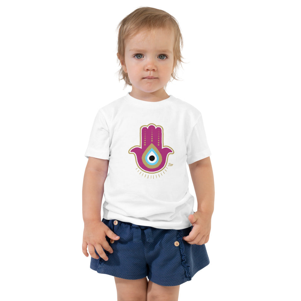 Magenta Hamsa Evil Eye - Toddler T-shirt