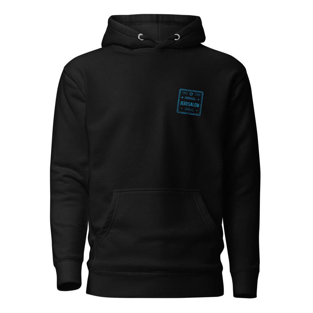 Jerusalem Passport Stamp - Premium Pullover Hoodie