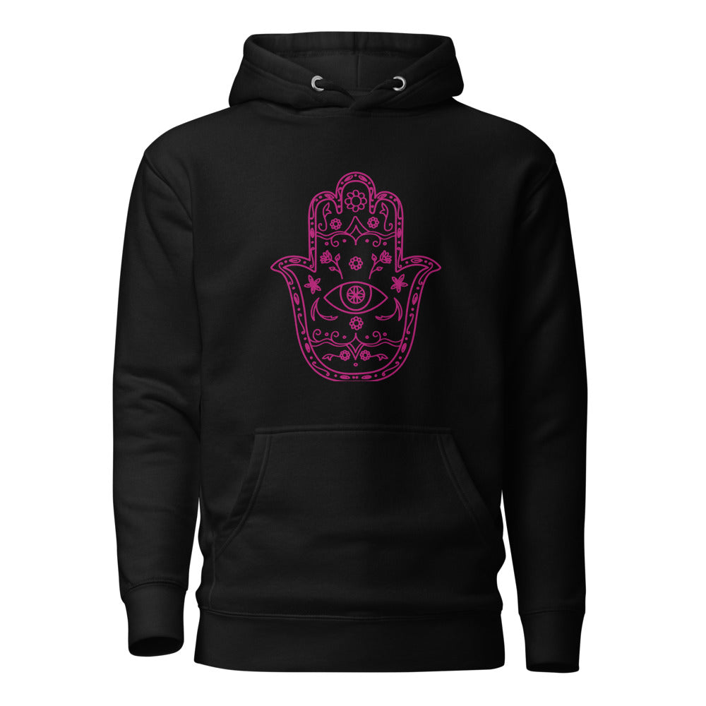 Hamsa Floral - Premium Pullover Hoodie