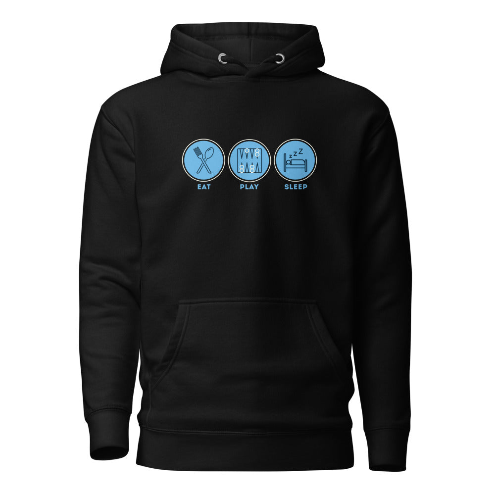 Eat Play Sleep Shesh Besh - Premium Pullover Hoodie