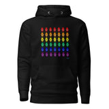 Rainbow Hamsa Grid - Premium Pullover Hoodie