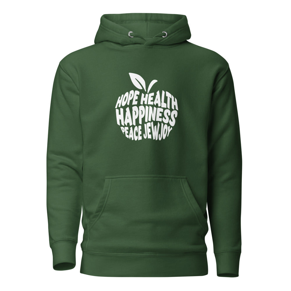 Hope Health Happiness Apple - Premium Pullover Hoodie