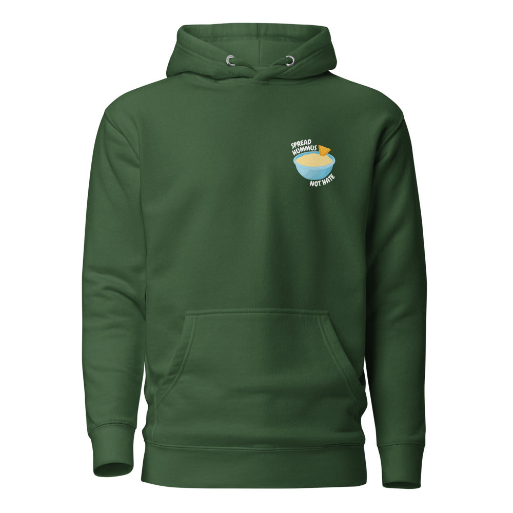 Spread Hummus Not Hate - Premium Pullover Hoodie
