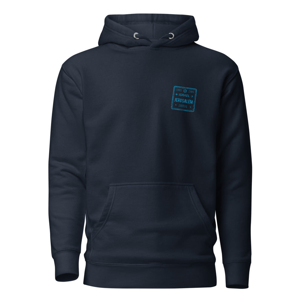 Jerusalem Passport Stamp - Premium Pullover Hoodie