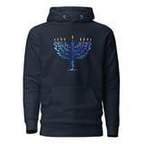 Watercolor Hanukkah Menorah - Premium Pullover Hoodie