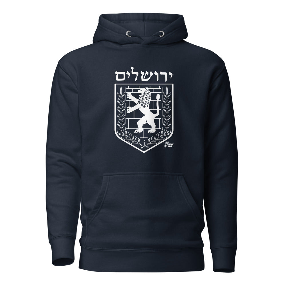 Jerusalem Lion Crest - Premium Pullover Hoodie