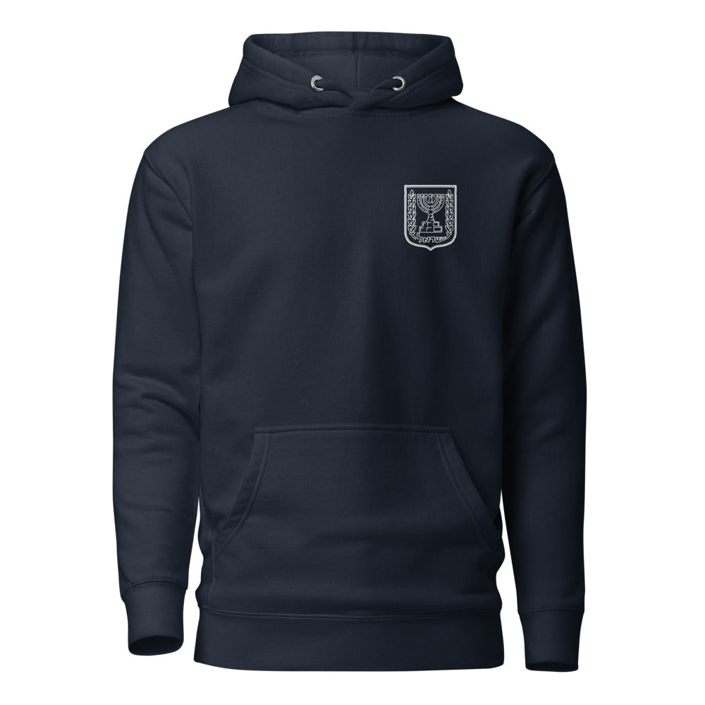 Israel Emblem Minimalist - Premium Pullover Hoodie