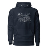 Western Wall Sketch - Premium Pullover Hoodie