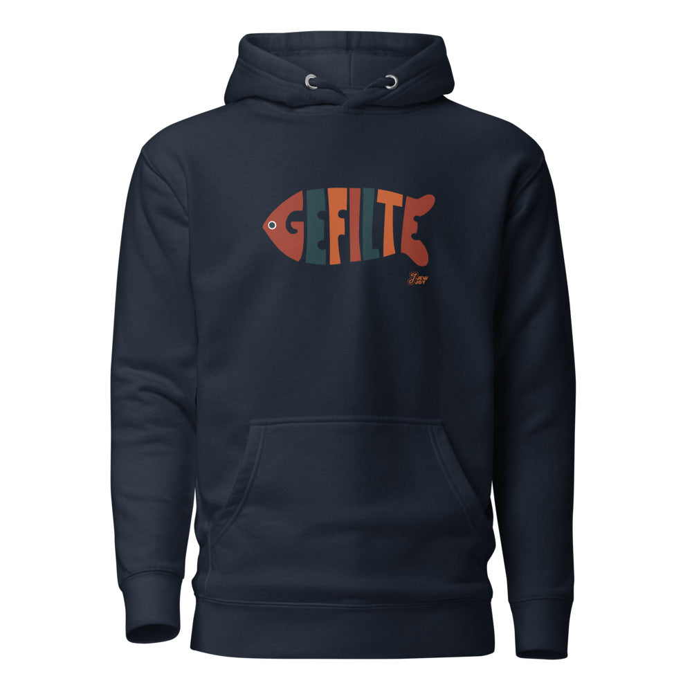 Gefilte Fish Lettering - Premium Pullover Hoodie