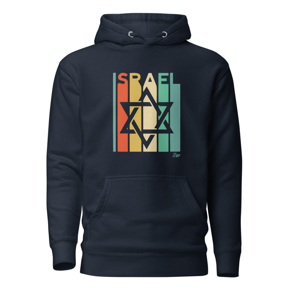Israel Retro Stripes - Premium Pullover Hoodie