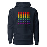 Rainbow Hamsa Grid - Premium Pullover Hoodie