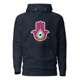 Magenta Hamsa Evil Eye - Premium Pullover Hoodie