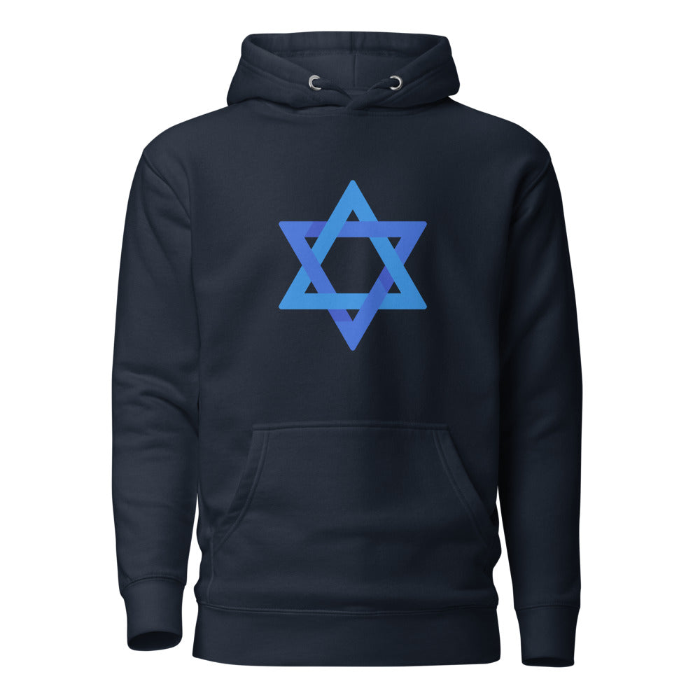 Star of David Blue - Premium Pullover Hoodie