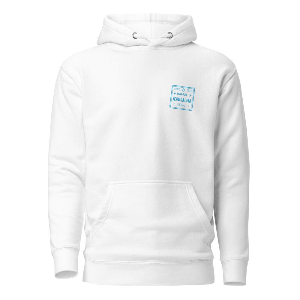 Jerusalem Passport Stamp - Premium Pullover Hoodie