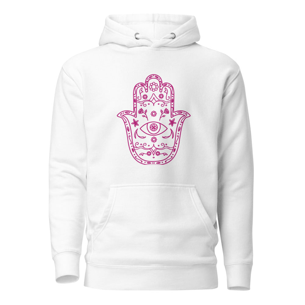 Hamsa Floral - Premium Pullover Hoodie