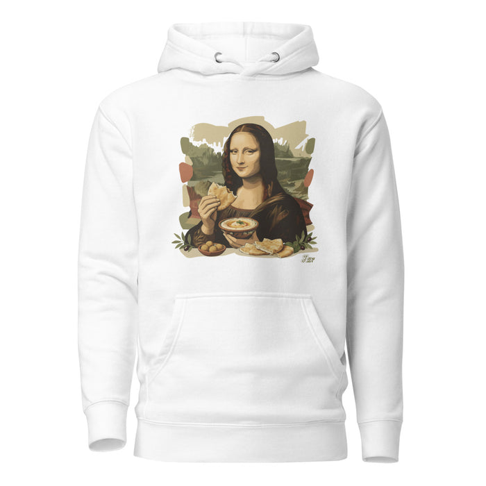Mona Lisa Hummus - Premium Pullover Hoodie