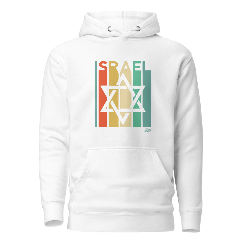 Israel Retro Stripes - Premium Pullover Hoodie