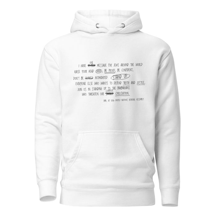 One Message For Jews, Bibi - Premium Pullover Hoodie